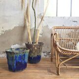 FLOWER pot XXL in glazed earth