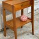 vintage geometric bedside cabinet