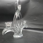 4 Bougeoirs lys en cristal de Vannes le Châtel .