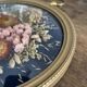 Cadre rond verre bombé fleurs séchées