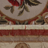 Handwoven Traditional Floral Wool Needlepoint Rug- 91x152cm