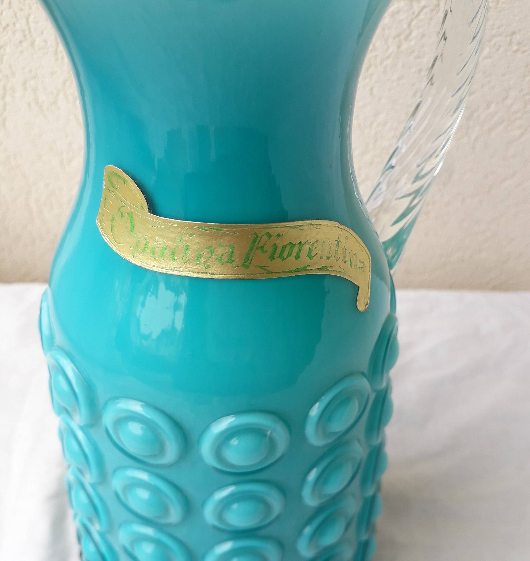 Italian opaline pitcher 1960