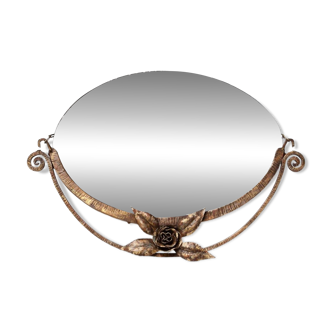 Ancien miroir en fer forgé style et époque art déco