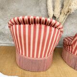 2 pink vintage toad armchairs