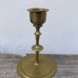 Small 19th century gilded brass candlestick