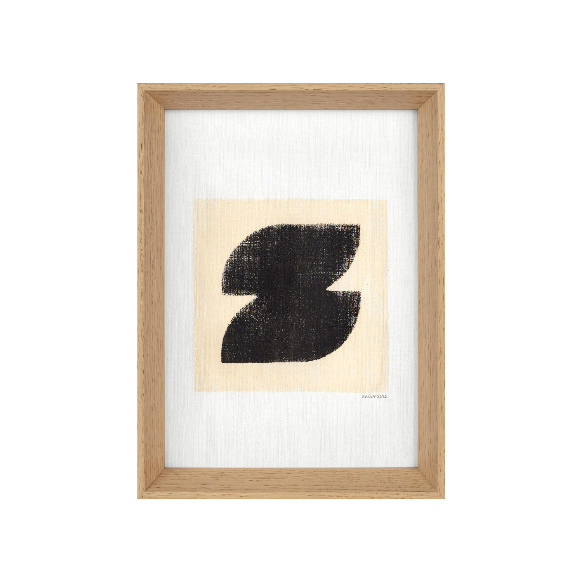 Painting on paper, Scandinavian style abstract illustration