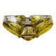 Cendrier vintage en verre moulé jaune et transparent
