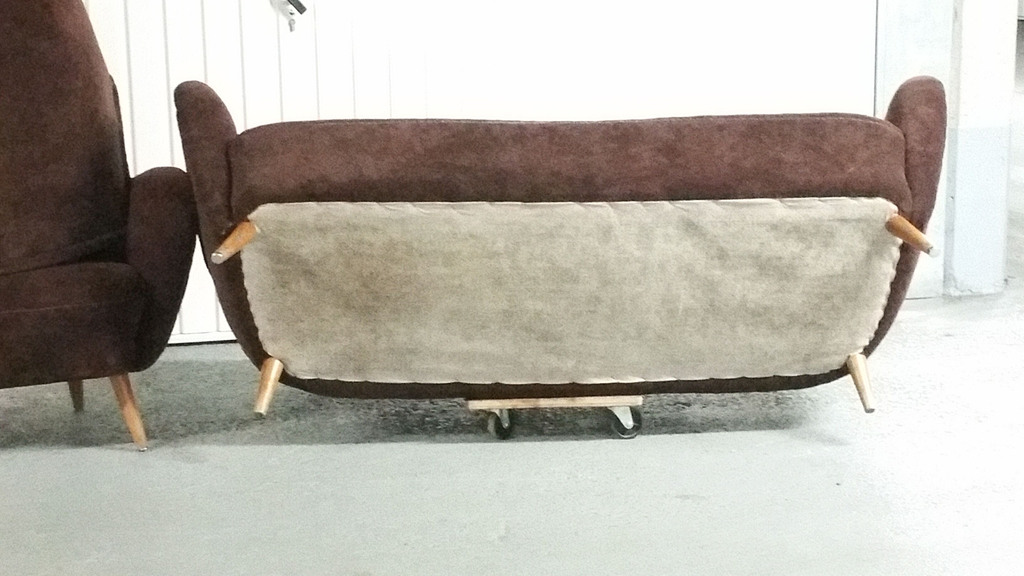 Salon canapé 2 fauteuils organic année 50