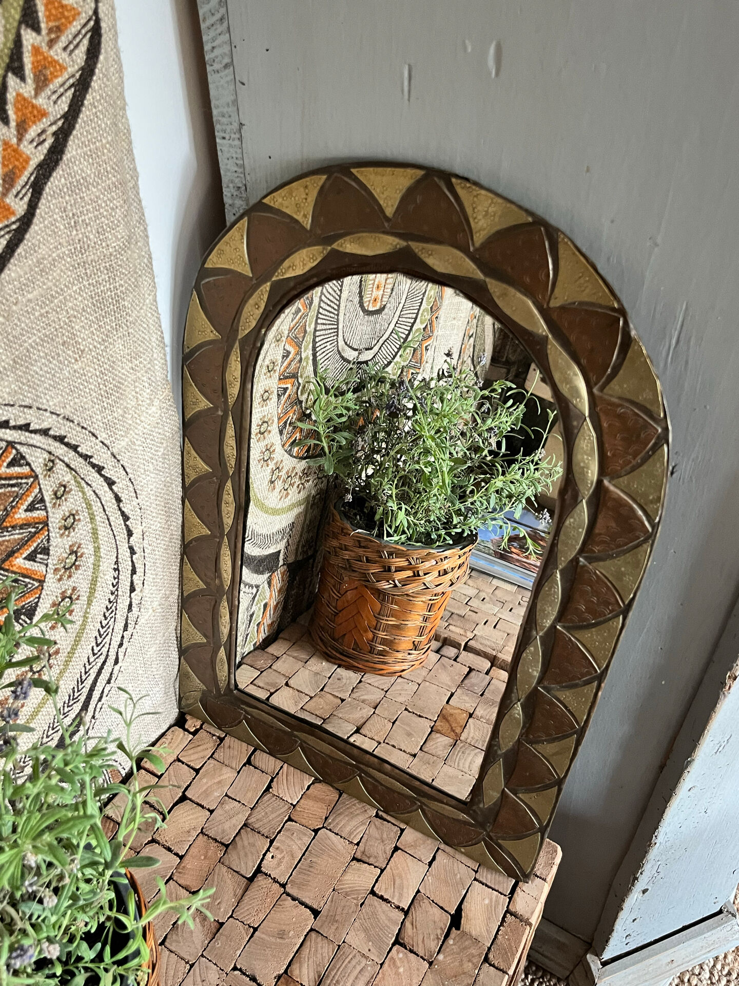 Miroir en laiton 