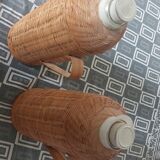 Paire de thermos osier