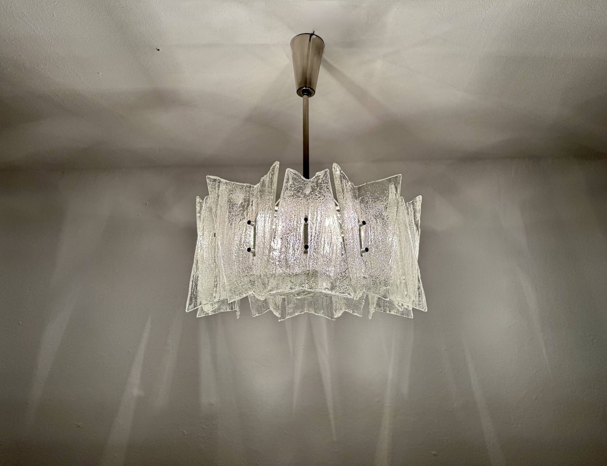 Chandelier en verre de glace autrichien
