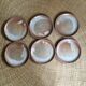 Series of 6 dessert plates in sandstone