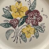6 Digoin Sarreguemines flat plates from the 40s