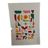 Collage papier fleurs