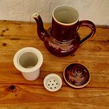 Vintage brown ceramic coffee maker