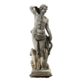 Ancient garden sculpture in terracotta Apollo Italy 20th Century