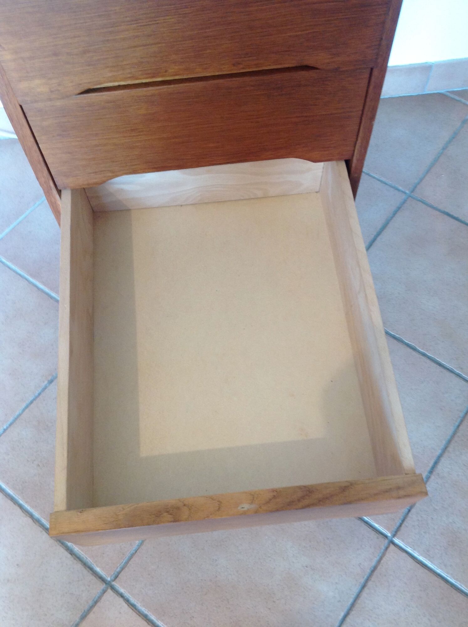 Scandinavian-style verni chene desk / vintage 60s