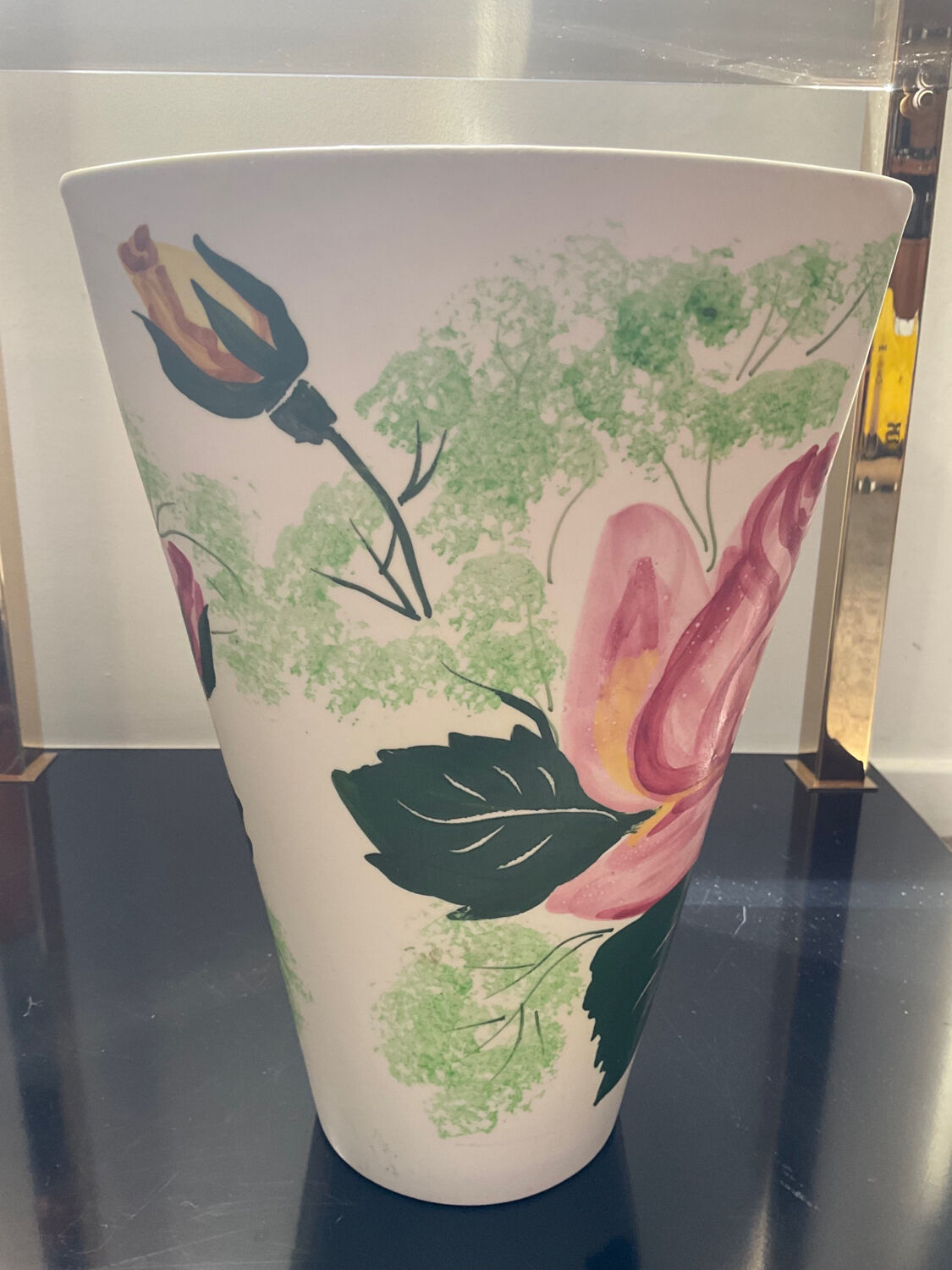 Vintage ceramic vase from Vallauris signed