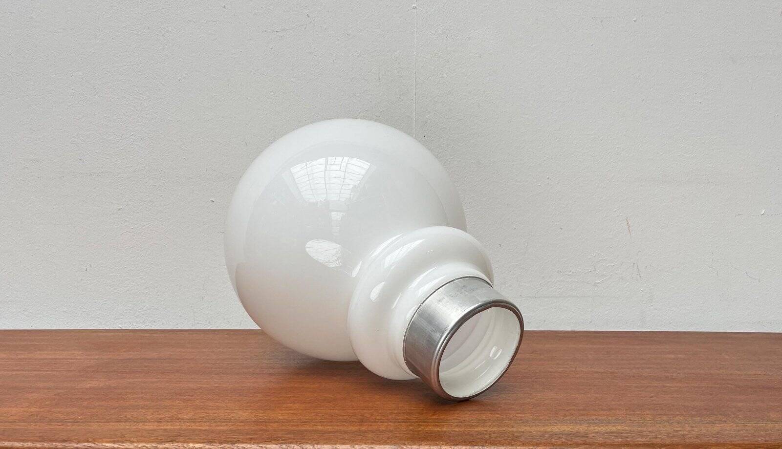 Italian replacement glass for mid-century space age spy lamp by Mazzega, 1960s.