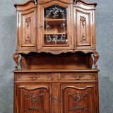 Louis XV double body sideboard in solid walnut circa 1880