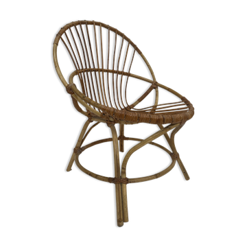 Vintage rattan chair by Dirk van Sliedregt Rohe Noordwolde 1960 in the Netherlands