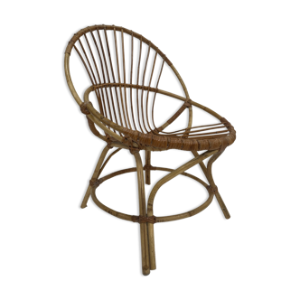 Vintage rattan chair by Dirk van Sliedregt Rohe Noordwolde 1960 in the Netherlands