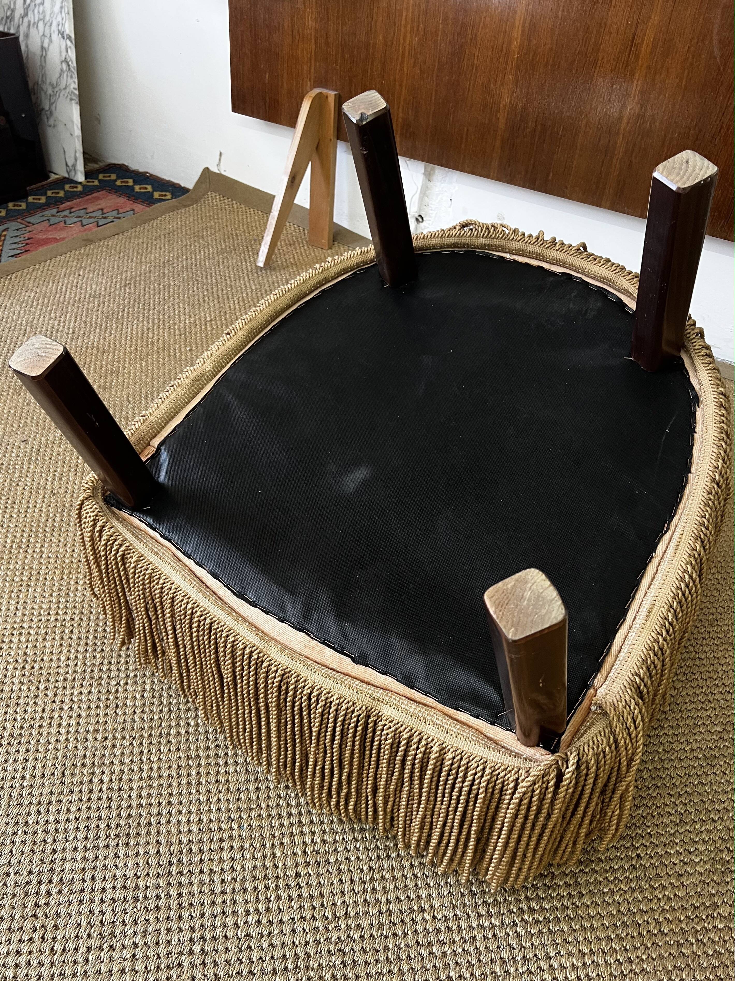 Yellow velvet toad armchair