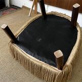 Yellow velvet toad armchair