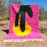 Handcrafted Beni Ouraine rug, size 100 x 200 cm