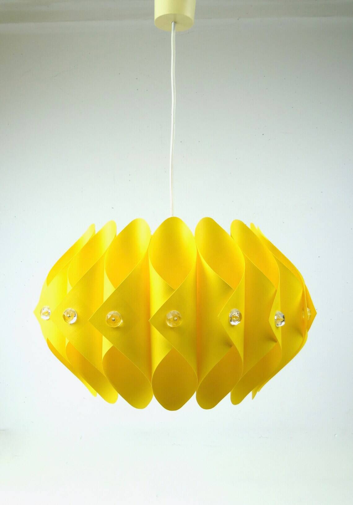 yellow mid century vintage loops pendant lamp