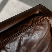 Vintage Mid-Century Danish Modern Lounge Leather Chair & Ottoman Model 2207
