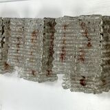 Set of four large wall lamps in murano glass elements by Poliarte. Italy 1970s