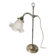Lampe 1900, câble tissu tressé, tulipe verre au choix