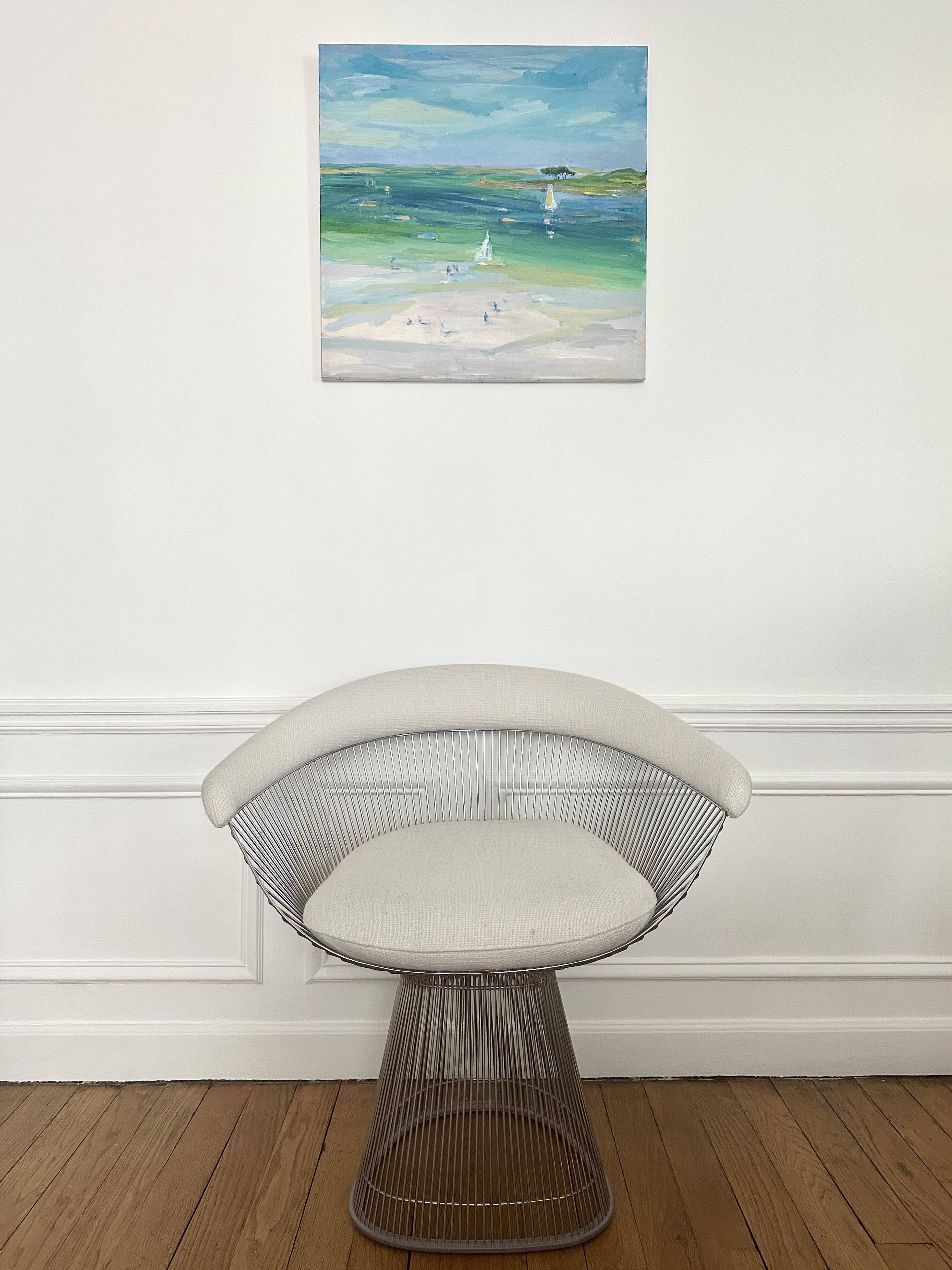 Huile sur toile paysage maritime