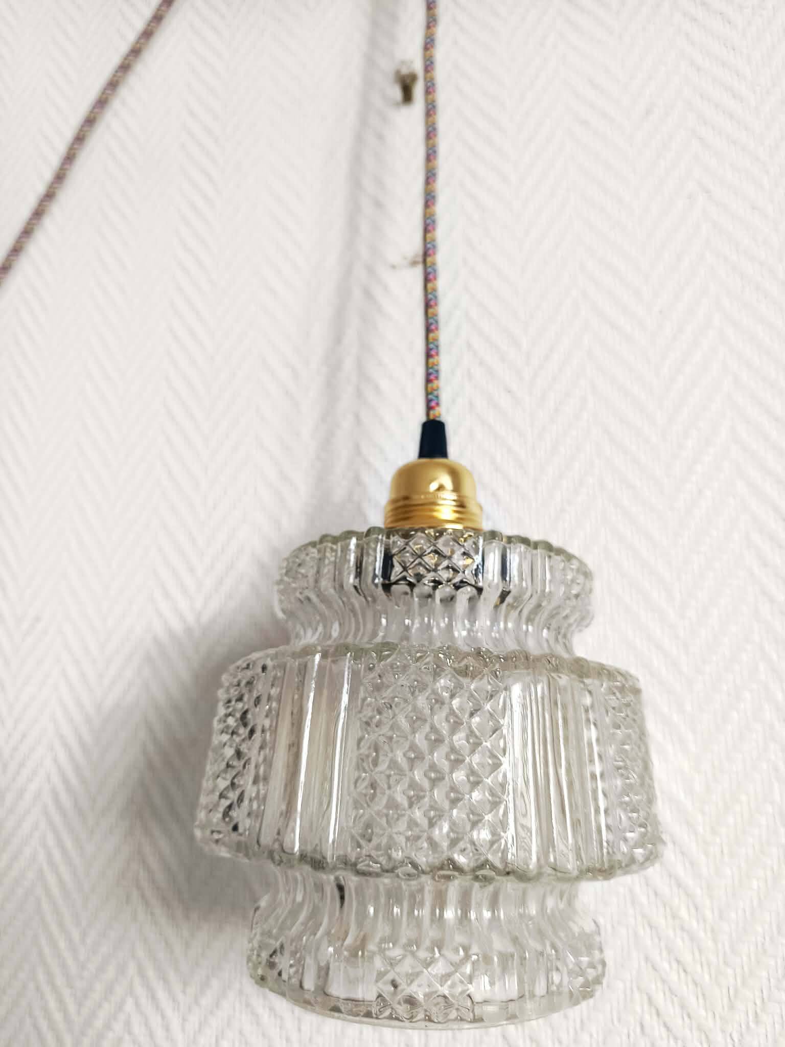 Vintage lamp and coloured wire