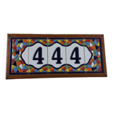 Enamelled ceramic number plate