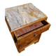 Art deco bedside table, marble top
