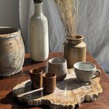 White English liqueur bottle with brown cap H27.5
