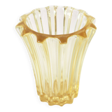 Yellow avesn crystal vase