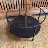 Table se en verre et metal