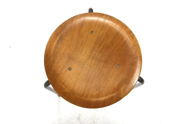 Set de 2 tabourets en teck et métal, Suède, 1960