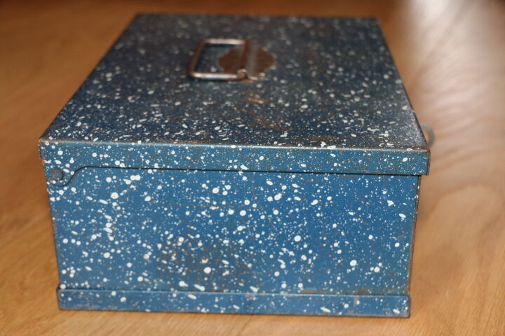 Box safe steel blue 1960