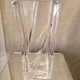 Magnificent rectangular crystal vase of daum years 1960 1970