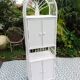 White rattan shelf