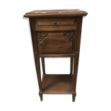 Wooden and marble bedside table éé