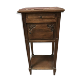 Wooden and marble bedside table éé