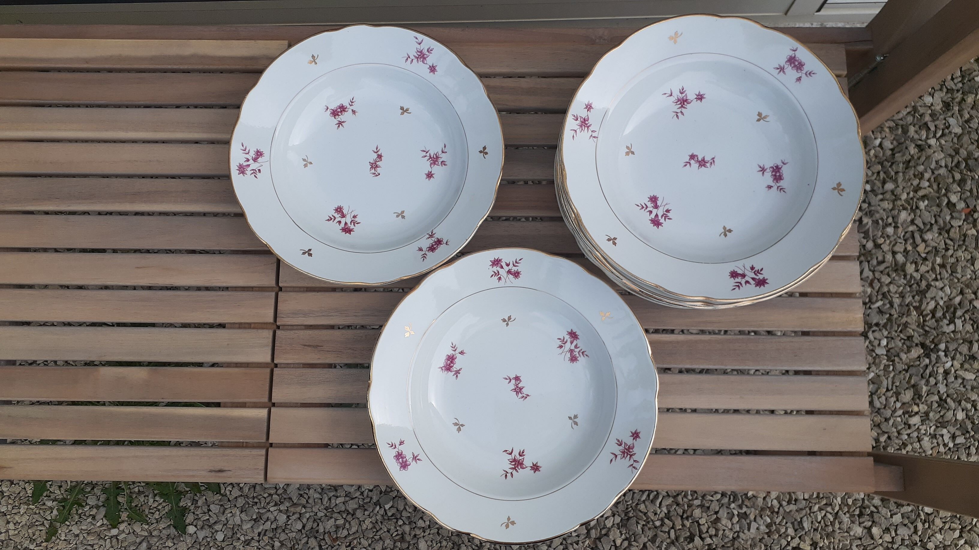 Plates sarreguemines digoin model aurore