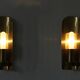 Appliques murales en laiton de style mid-century moderne, ensemble de 2