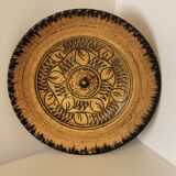 Assiette vintage en céramique grès à identifier