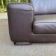 Canapé 3 places de luxe en cuir marron chocolat Roche bobois 235cm